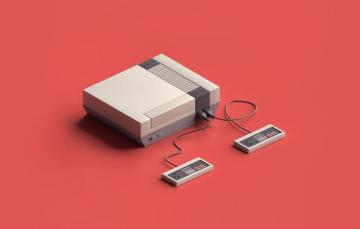 Wallpaper Retro Art Console Nintendo Rendering
