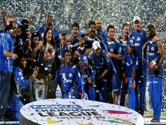 HD Wallpaper Cricket Mumbai Indians With Clt20 Trophy