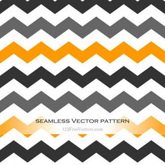 Black And Orange Seamless Chevron Background Pattern