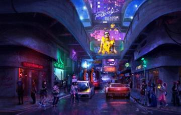 Wallpaper Sci Fi Neon Cyberpunk Dystopia Artwork Hong Kong