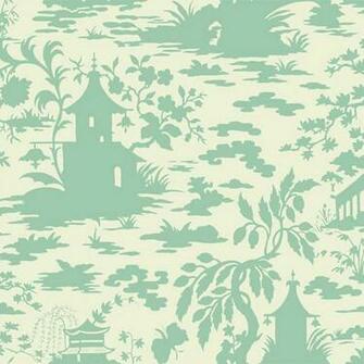 Toile Wallpaper Salmon Pink White Double Roll Traditional
