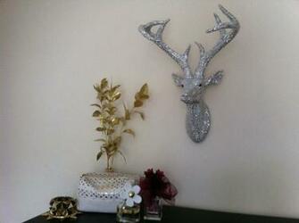Bling Silver Star Studded Wall Mountable Deer 3d Stags Animal Head