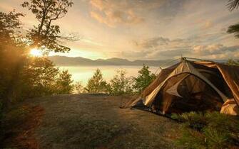 Campsite Wallpaper Top Background