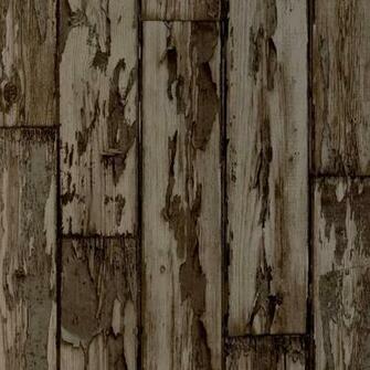 Distressed Wood Panel Wild Garden Clarke Wallpaper