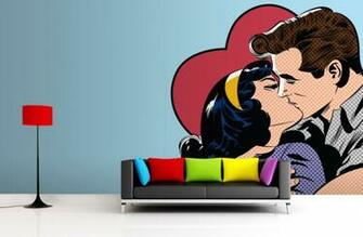 Pop Art Lovers Wallpaper Wall Mural Muralswallpaper Co Uk