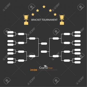Blank Sport Tournament Bracket On Background Vector Illustration