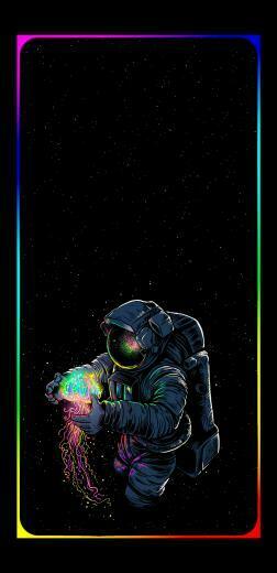 Galaxy S8 Astronaut With Border