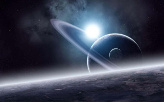 Majestic Saturn In The Celestial Void Wallpaper