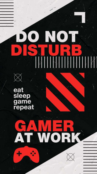Do Not Disturb Gamer At Work iPhone Wallpaper
