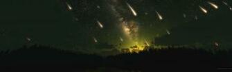Space Dual Cosmos Meteorite Skyscapes Meteor Shower Monitor