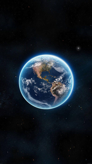 Glowing Earth iPhone 6s Plus Wallpaper