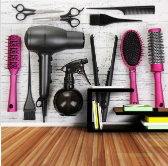 Hair Salon Hairdresser Tools Equipment Wallpaper Mural For Beauty