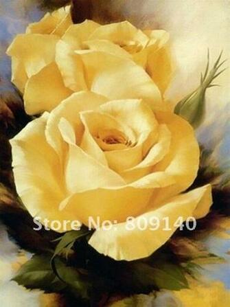 Wallpaper Yellow Flowers Painting