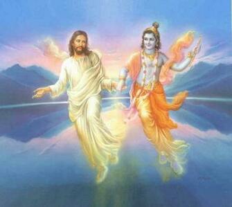 Rare Devotional Sketches Krishna Jesus Christ Mobile Wallpaper Jpg