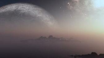 Planet Alien Landscape Ocean Stars Fantasy Wallpaper
