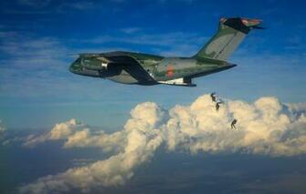 Wallpaper Fab Embraer Kc Paratroopers Military Aircraft