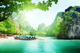River Blue Island Forest Green Summer Wild Nature