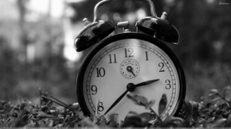 Black N White Clock Closeup Wallpaper