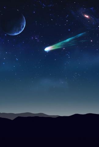 Comet Sky Cool Background Space Photography Wallpaper