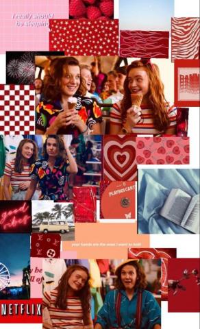 Red Max And Eleven Stranger Things Wallpaper