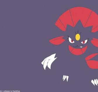 Minimalist Wallpaper Of Weavile From Pokemon Paperpull