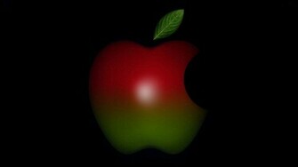 Red Apple Logo Wallpaper Wide HD