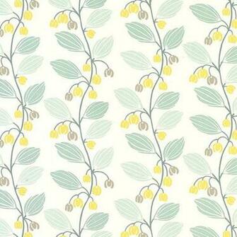 Lovely Laura Ashley Spring Trail Duck Egg Blue Foral Wallpaper