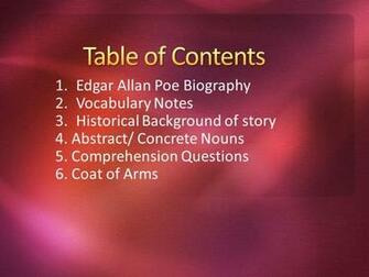 Edgar Allan Poe Biography Vocabulary Notes Historical