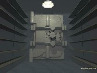Lock Crack Strongbox Locker Shelves Storage Empty 3d Wallpaper