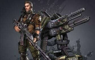 Soldier Axton In Borderlands HD Wide Wallpaper