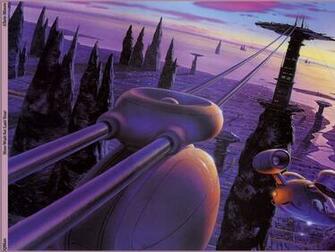 Outer Space Futuristic Retro Concept Art Science Fiction Drawings