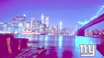 New York Giants And Ny Skyline
