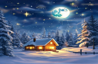 Winter Night Scenes Wallpaper