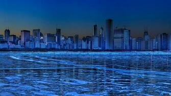 Wallpaper Panorama Of Chicago Illinois Usa