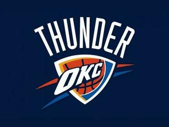 Oklahoma City Thunder Logo Blue Back Desktop Nba