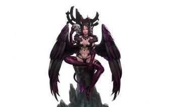 Wallpaper Girl Fantasy Art Devil Style Sake Background
