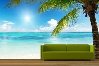 Beach Island Paradise Wallpaper