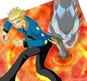 Gym Leader Pok Mon Image Volkner And Luxray HD Wallpaper