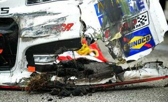 Damage On Budweiser Chevrolet Driven By Kevin Harvick Photo