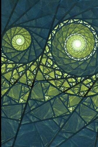 Blue Fractals Lanterns Nighttime Wallpaper Art HD