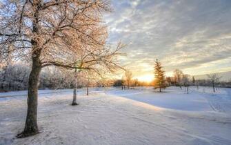 Wallpaper Winter Sunrise