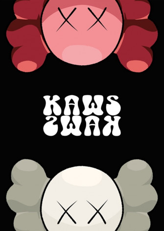 Red White Kaws Posters Prints By Unbanich Printler