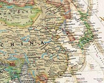 World Map Antique Style As Non Woven Wallpaper