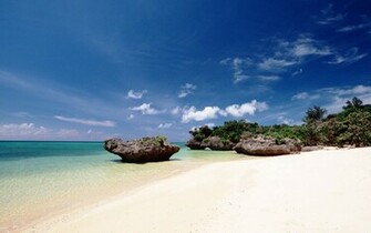 Japan Okinawa Island Beaches Wallpaper Tourist Attractions