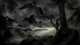 Black Dark Fantasy Art Wallpaper