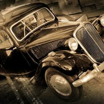Vintage Shiny Car Old Fashioned Automobiles HD Wallpaper
