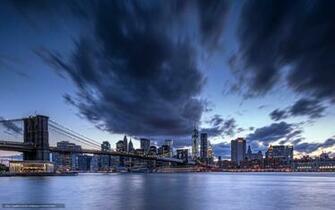 Wallpaper Manhattan City Night Desktop In