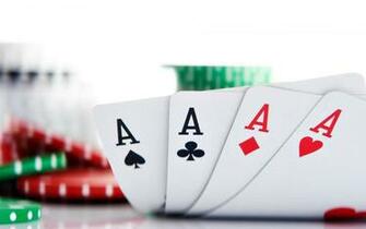 Aces Card Poker Chips Wallpaper