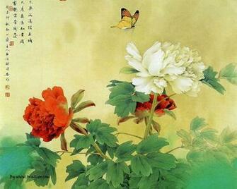 Chinese Paintings Gongbi Flower And Bird