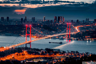 Istanbul Bosphorus Bridge And City Lights 4k Wallpaper